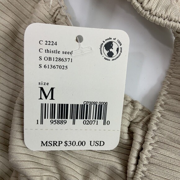 Free People Wait and See Birch Bralette Lightweight Thistle Seed M - Picture 9 of 15